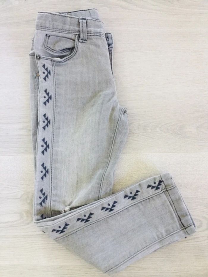 Jeans fille gris 5 ans pantalon - photo numéro 2