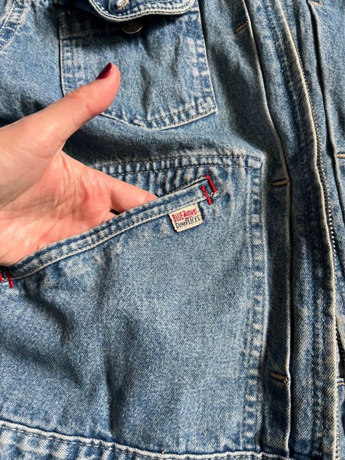 Veste jeans denim courte 90s grunge back to school y2k annees 2000 - Taille S - photo numéro 9