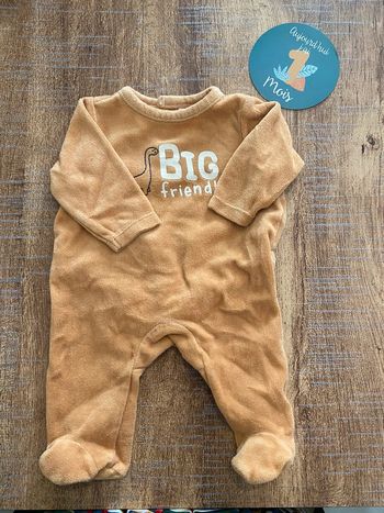 Pyjama en velours bébé 1 mois Orchestra