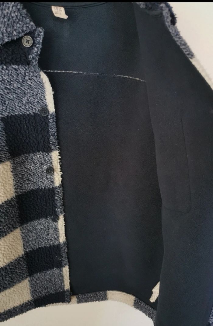 Veste à carreaux bleu marine et blanc Tape à l'oeil Tweens taille XS  14 ans - photo numéro 5