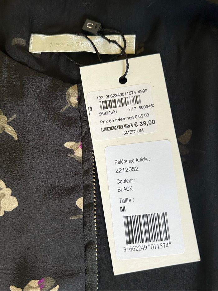 Robe noire et beige neuve à manches courtes See U Soon taille M (valeur 39€) - photo numéro 9