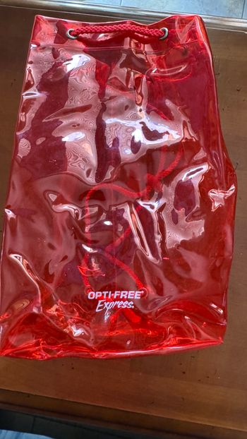 Sac transparent rouge