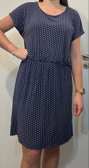 Robe bleue à pois 