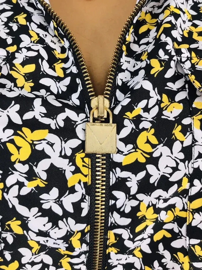 Chemise Michael Kors papillons zip doré – T.L - photo numéro 4