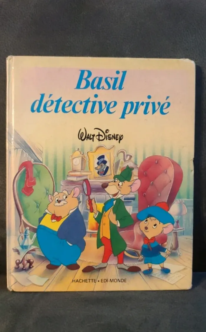 Livre Disney vintage dressing Basil detective privé