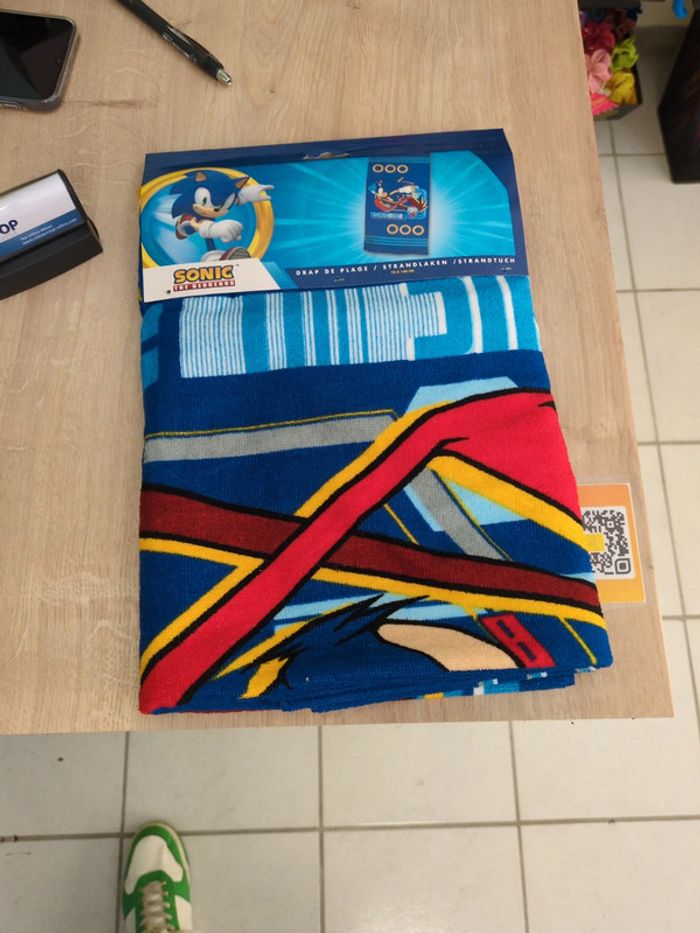 Drap de plage sonic 70x140 cm