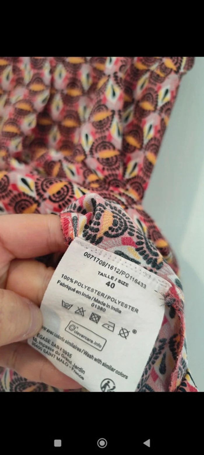 Blouse débardeur multicolore motifs ethniques taille 40 LH - photo numéro 6