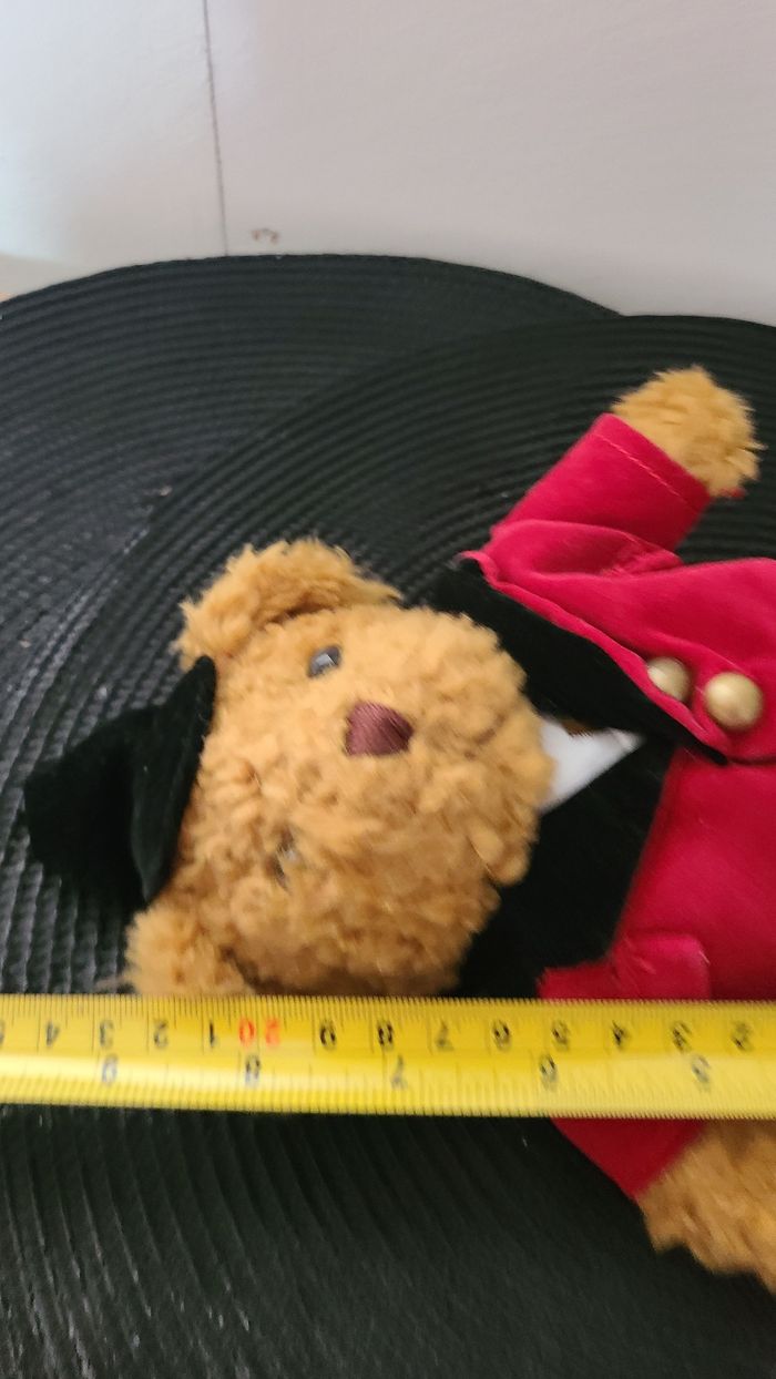 OURS DOUDOU TEDDY BEAR COLLECTION VESTE ROUGE - photo numéro 2