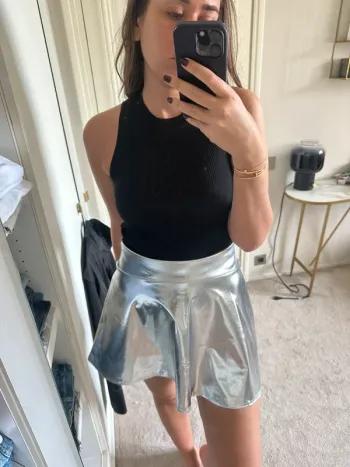 Jupe courte argenté