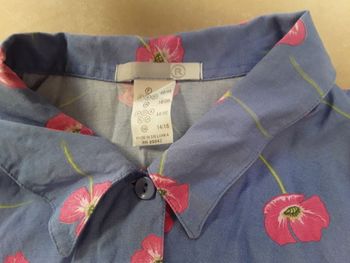 Chemisier fleuri MC femme en 46/48 NEUF LA REDOUTE