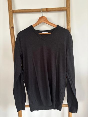 Pull fin léger noir col V gemo taille XL