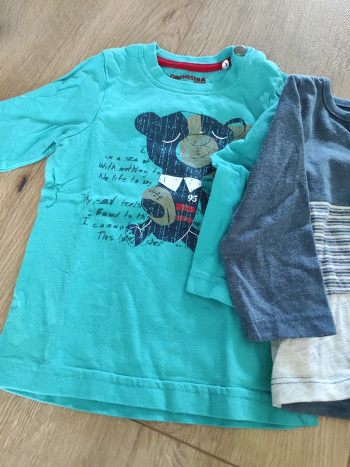 Lot de trois t-shirt manches longues 6 mois - photo numéro 4