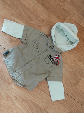 Chemise à capuche garçon 6mois