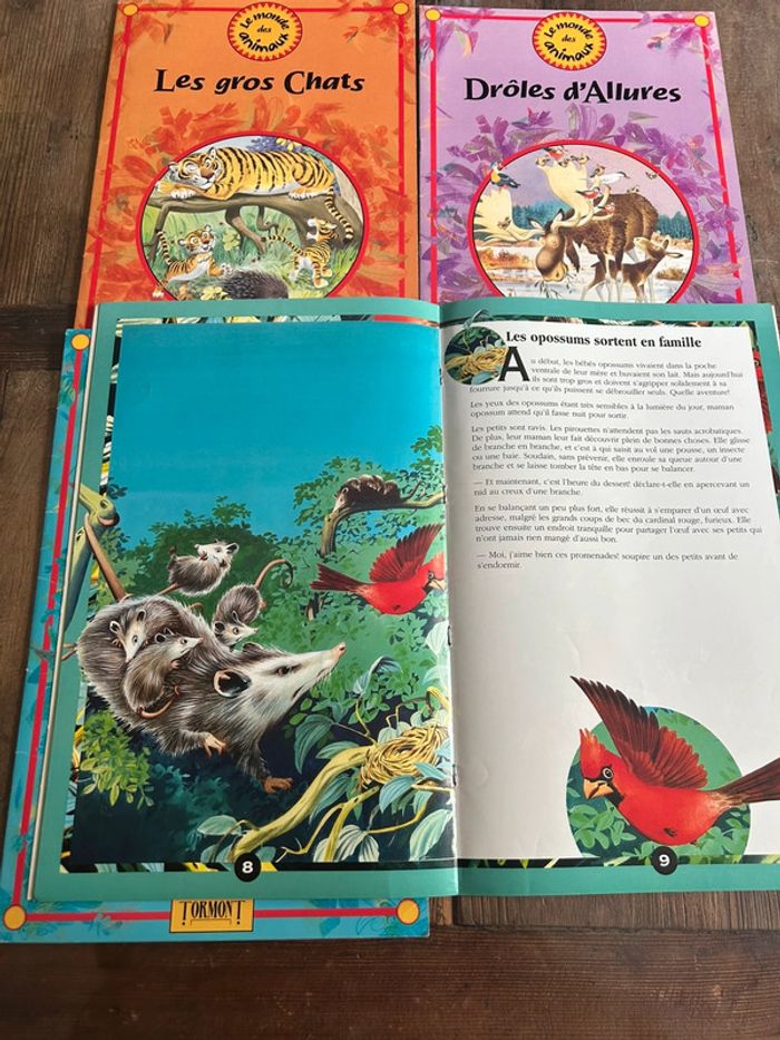 4 livres géants pour enfants - vintage - tormont  1992 - le monde des animaux - contes animaliers - photo numéro 5