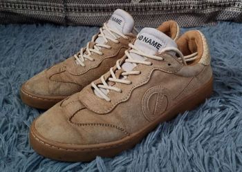 Basket beige effet daim 37
