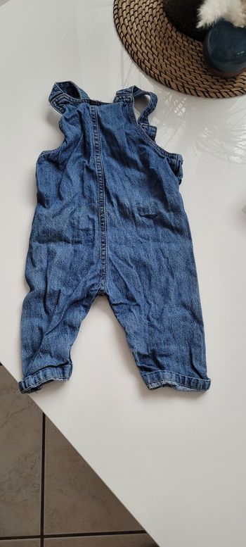 Lot de 2 salopettes en jean et en toile