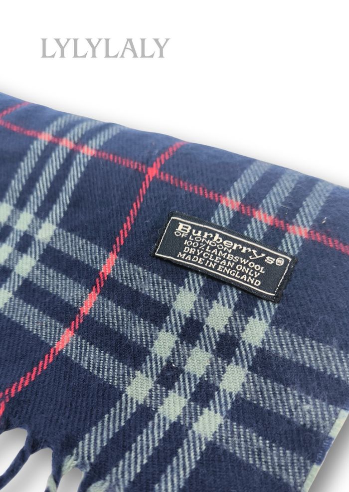 💙 Écharpe Burberrys vintage bleue – Authentique Made in England - photo numéro 3