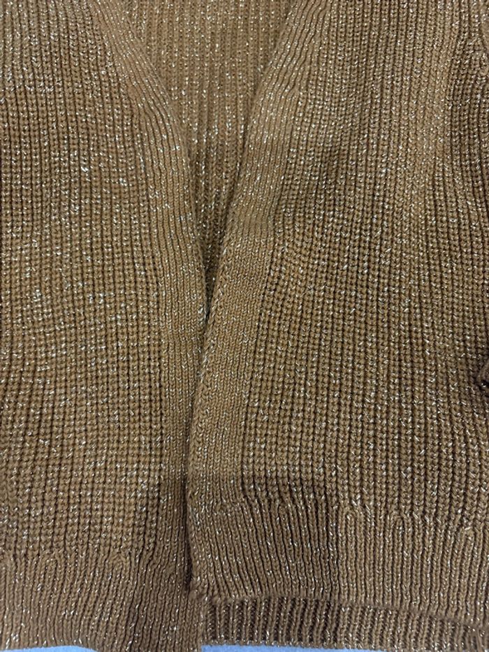 Gilet moutarde à paillettes - photo numéro 2