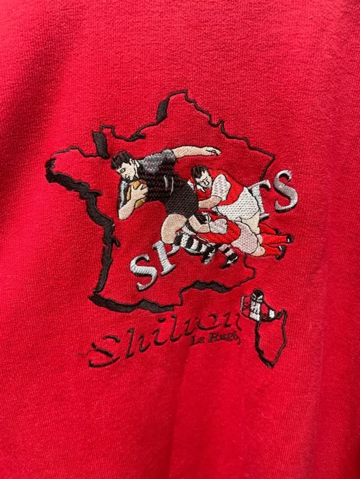 Rugby Polo Shilton Red Long Sleeves Mens Large - photo numéro 12