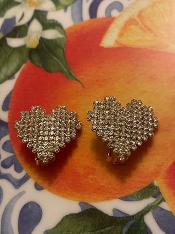 Boucles d’oreilles à clips coeur 