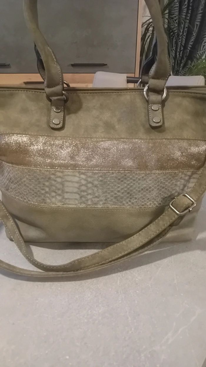 Sac à main et Bandoulliere, Grande Contenance Vert - photo numéro 10