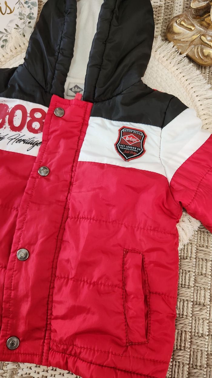 Manteau garçon 12mois Lee Cooper Rouge Blanc - photo numéro 4