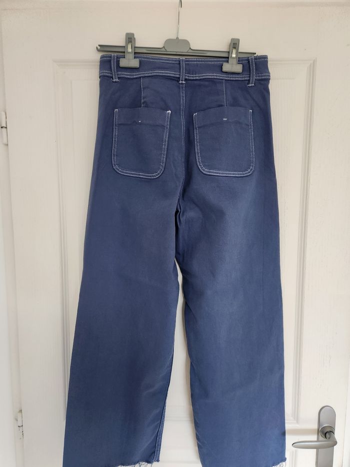 Pantalon jambes larges bleu. - photo numéro 4