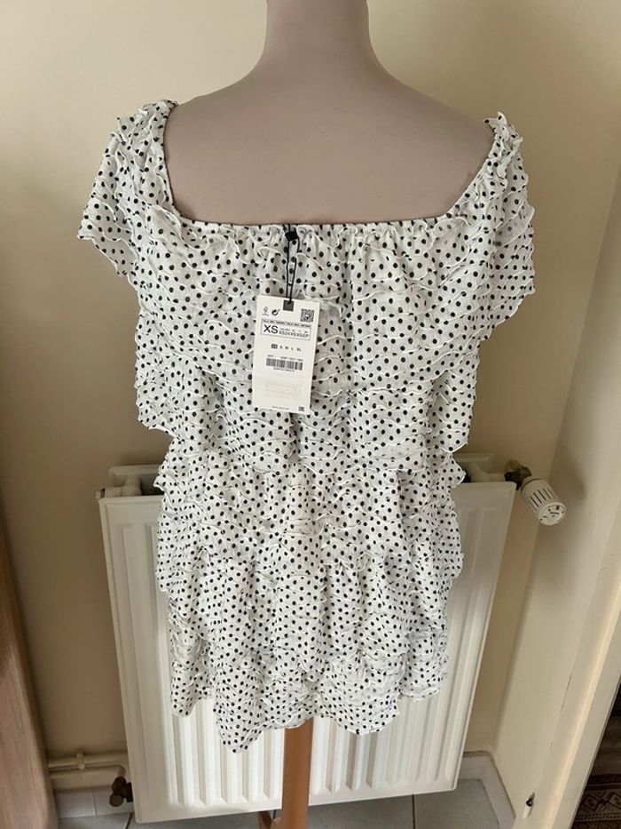 Robe à volants, noire et blanche, Zara - photo numéro 14