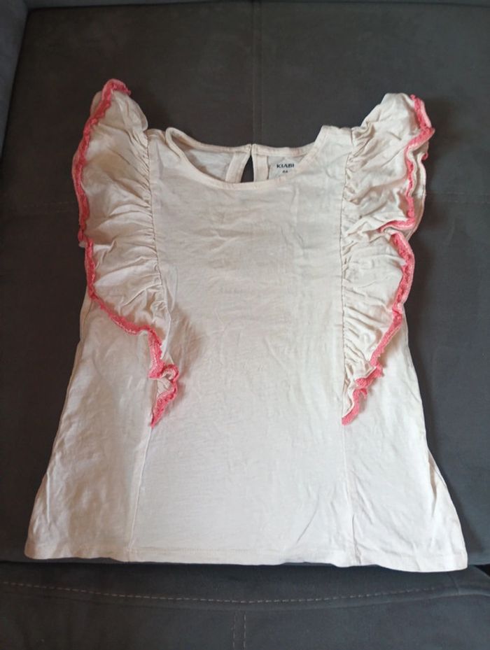 Tee shirt chemise blouse sans manche Fille 8 ans froufrou Kiabi