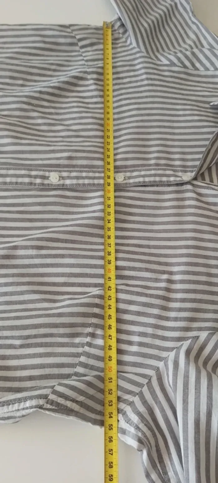 Chemise blanche rayée grise XL - photo numéro 5