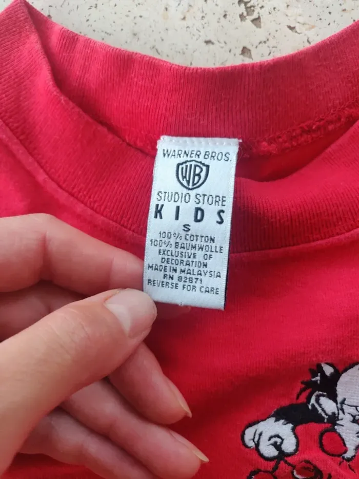 Tee shirt vintage titi et gros minet taille S enfant 10 ans - photo numéro 3