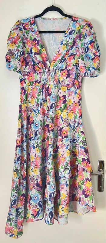 Robe asymétrique imprimée fleurs Taille L