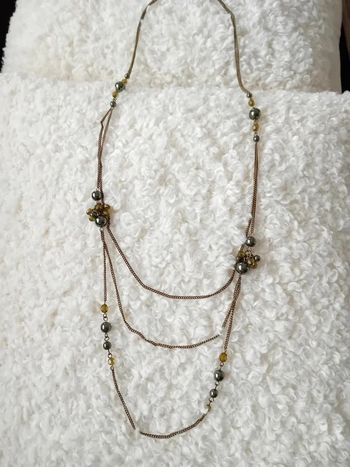 Collier long 77cm vieilli neuf