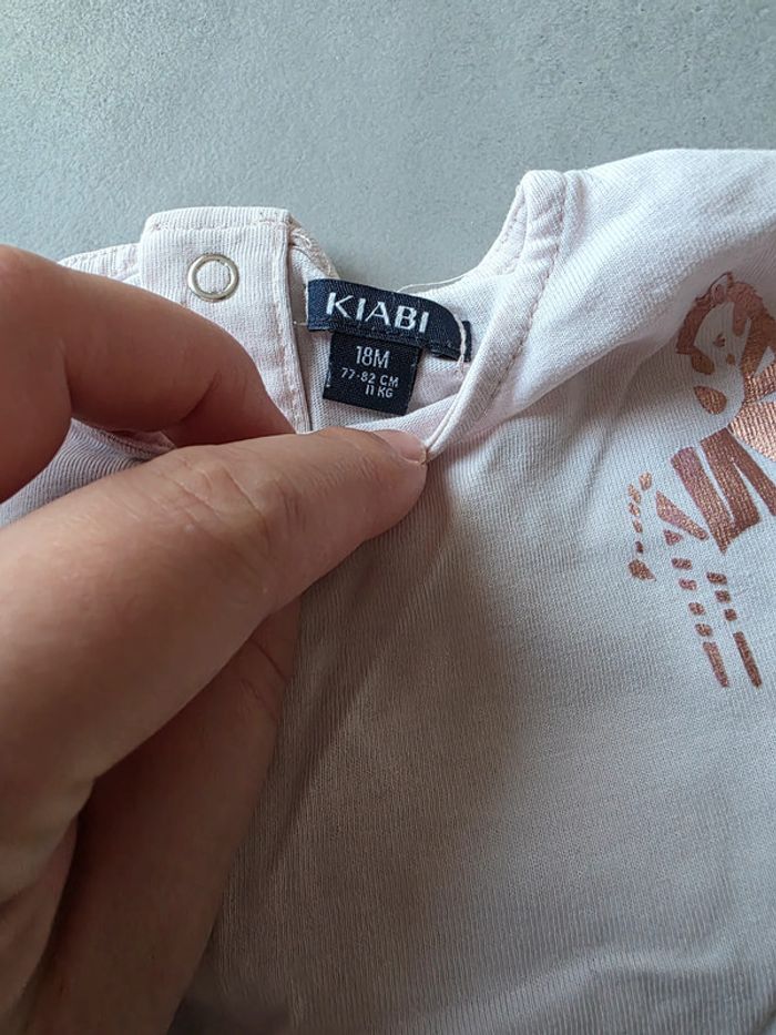 t-shirt zèbre kiabi 18mois - photo numéro 3