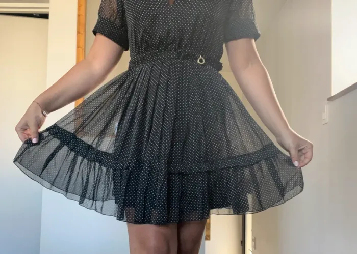 Robe à pois mangano dos nu - photo numéro 2