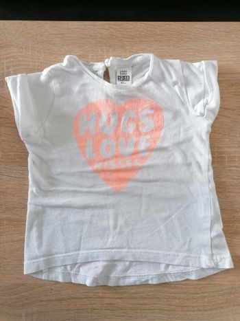 T-shirt blanc Zara baby 12-18 mois