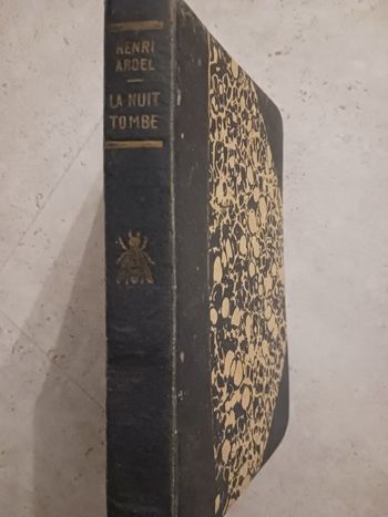 livre ancien la nuit tombe Henri Ardel