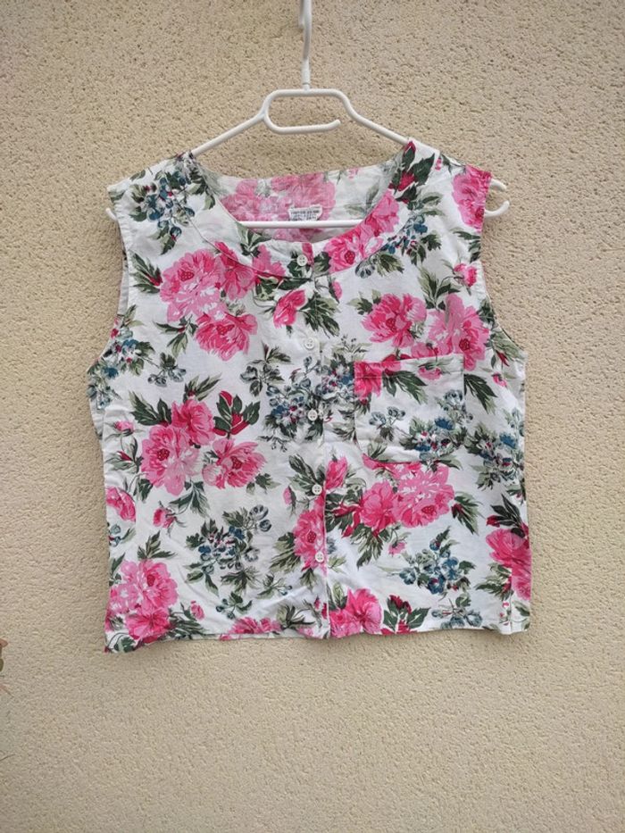 Blouse chemise a fleurs