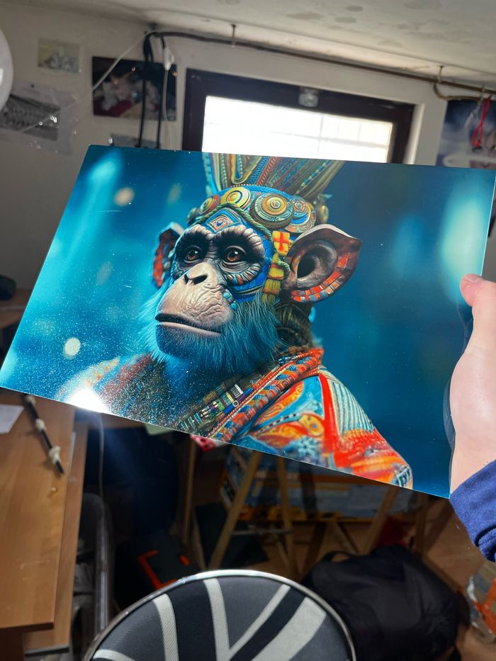 Poster en métal singe - photo numéro 2