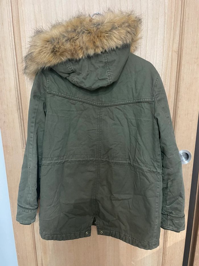 Parka kaki doublée fourrure style army - Gemo - Taille M - photo numéro 7
