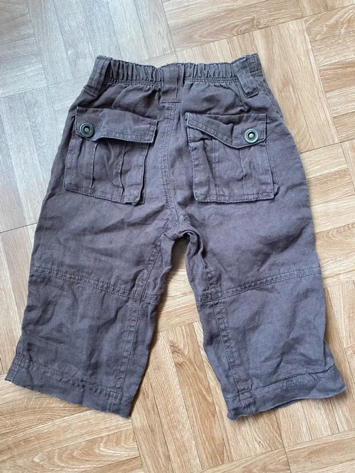 Pantalon réglable en short marron taille 12/18 mois Bout’Chou - photo numéro 4