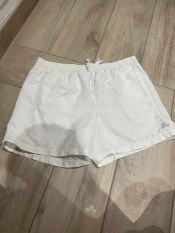 Short de sport blanc adidas climalite