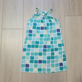 Robe d'été légère, vert, bleu et blanc. Fille 6 ans. Marque Okaidi