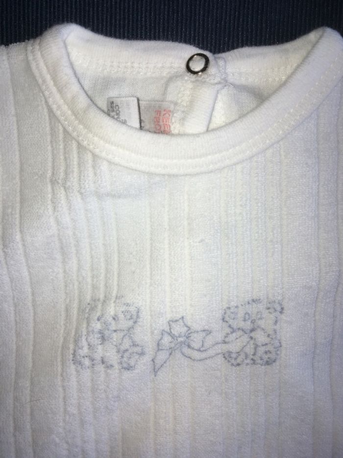 Pyjama bouclette blanche Petit Bateau 6 mois - photo numéro 2