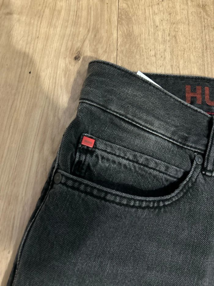 Jeans Hugo boss gris foncé loose tapered fit cropped W31 L32 - photo numéro 2