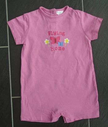 Joli pyjama d'été papillons / fleurs fille 18 mois