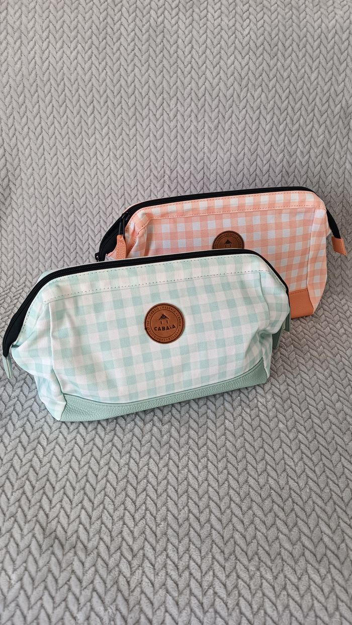 Trousse de toilette Cabaia Vichy bleu - photo numéro 7