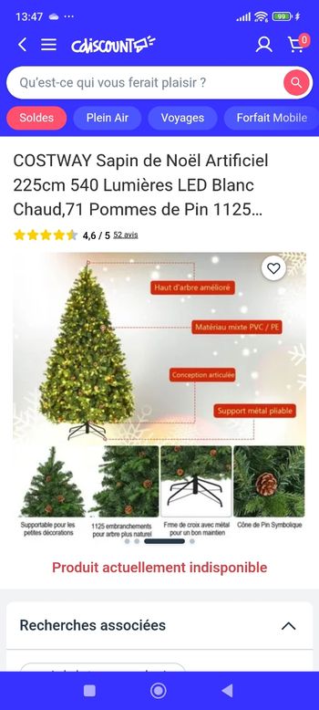 Sapin de Noël 225 cm