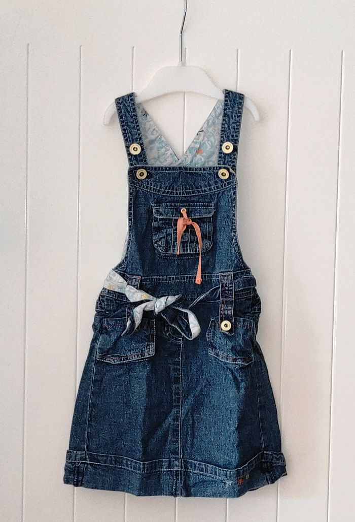 👗 Robe salopette en jean – fille 3 ans - photo numéro 2