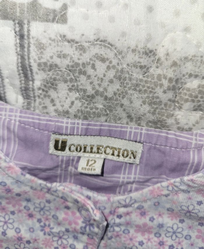 Blouse à fleurs violet 12 mois - photo numéro 4